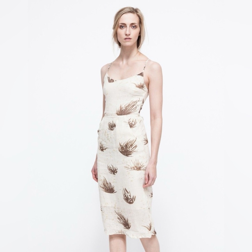 Objects Without Meaning Amber Dress White Palm